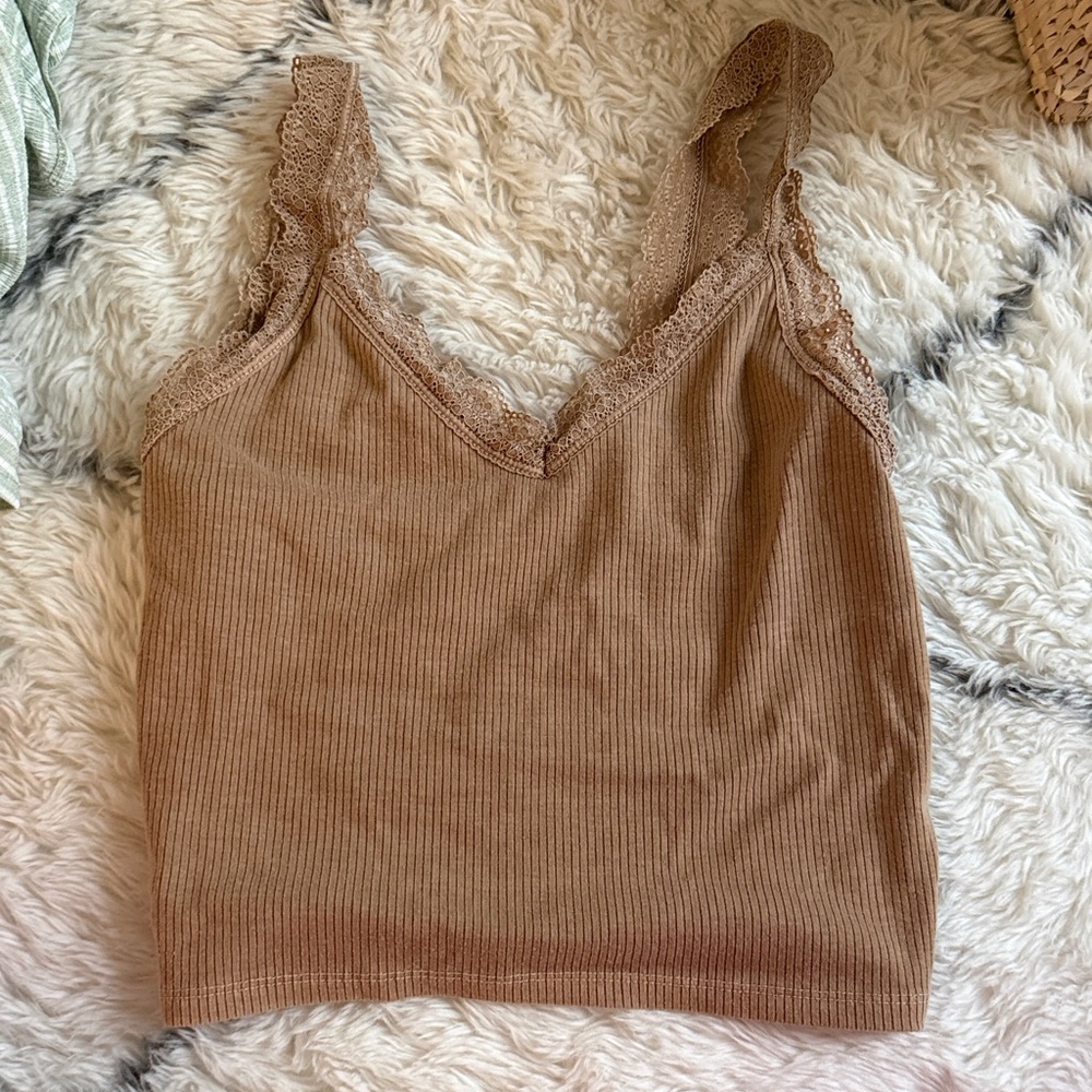 American Eagle Outfitters Brown Lace Camisole